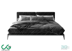 Modern Double Bed 15 3dsmax File