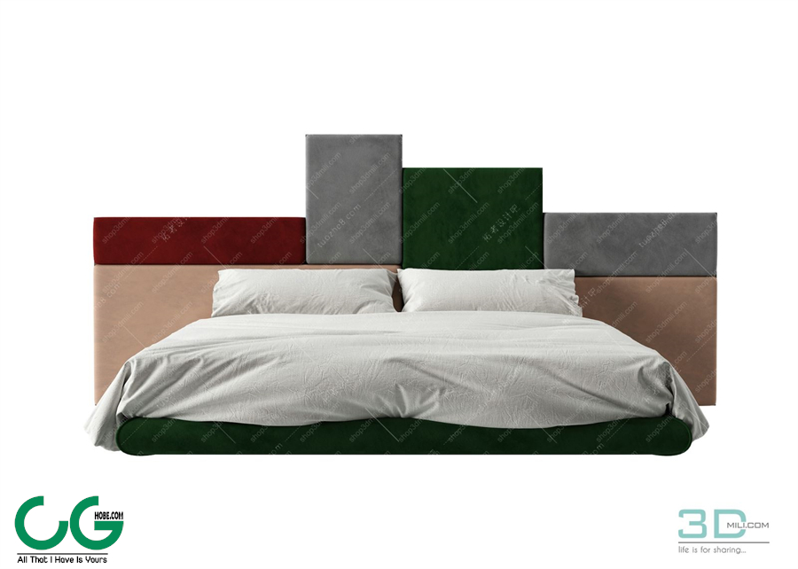Modern Double Bed 18 3dsmax File