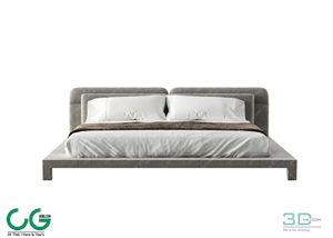 Modern Double Bed 21 3dsmax File
