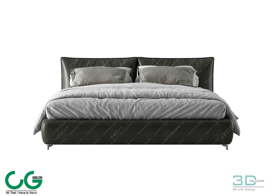 Modern Double Bed 22 3dsmax File