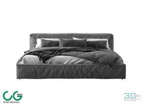 Modern Double Bed 23 3dsmax File