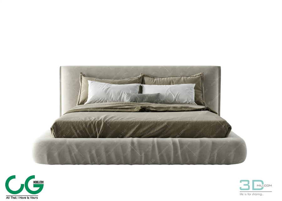 Modern Double Bed 25 3dsmax File