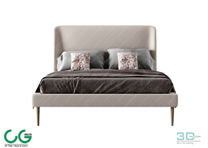 Modern Double Bed 27 3dsmax File