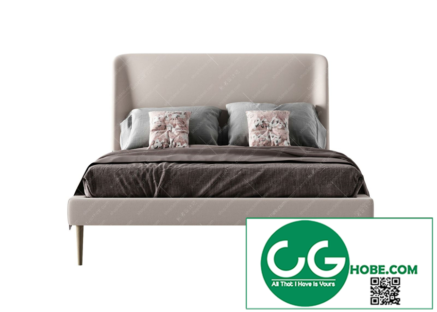 Modern Double Bed 27 3dsmax File