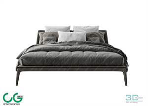 Modern Double Bed 34 3dsmax File