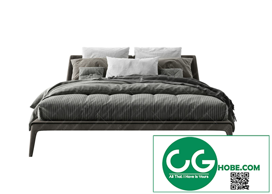 Modern Double Bed 34 3dsmax File