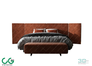Modern Double Bed 36 3dsmax File