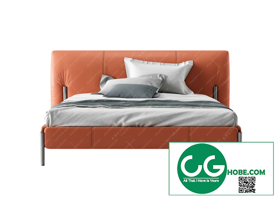 Modern Double Bed 37 3dsmax File
