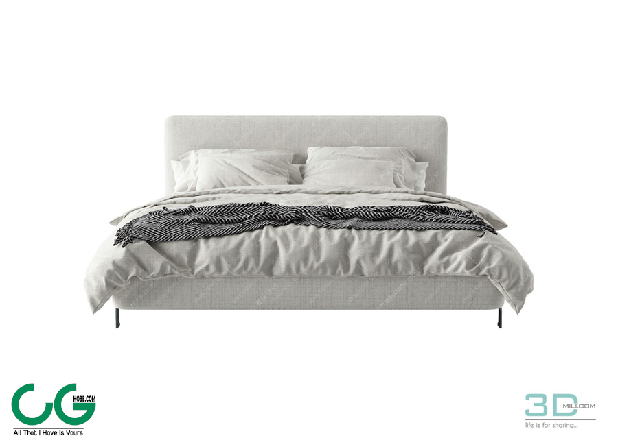 Modern Double Bed 38 3dsmax File