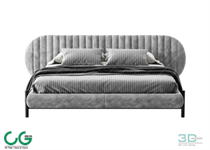 Modern Double Bed 44 3dsmax File