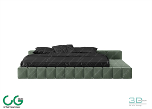 Modern Double Bed 46 3dsmax File