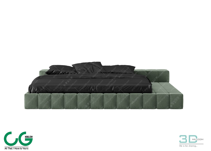 Modern Double Bed 46 3dsmax File