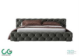 Modern Double Bed 47 3dsmax File