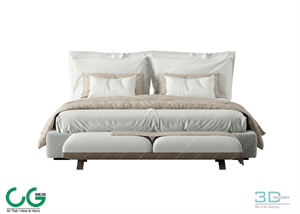 Modern Double Bed 48 3dsmax File