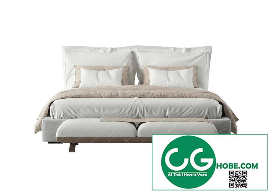 Modern Double Bed 48 3dsmax File