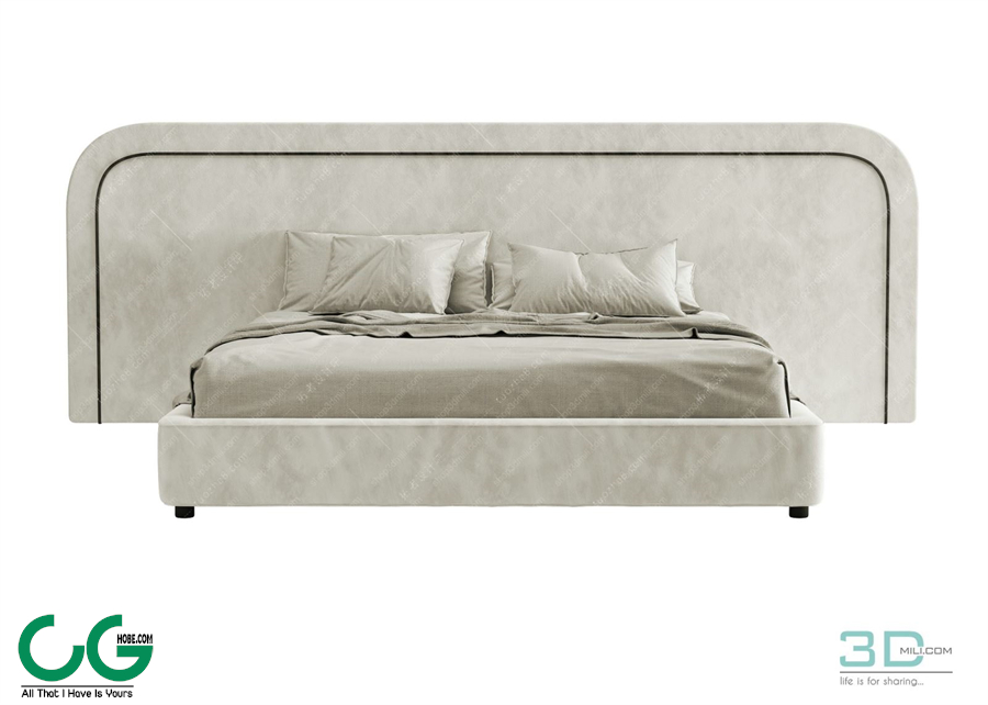 Modern Double Bed 51 3dsmax File