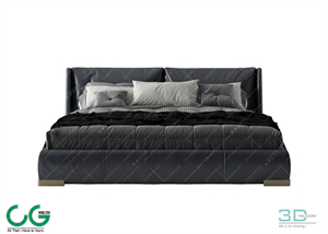 Modern Double Bed 56 3dsmax File