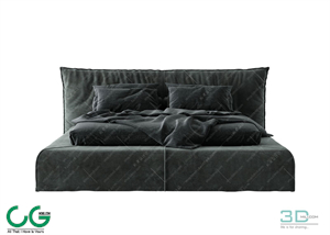 Modern Double Bed 57 3dsmax File