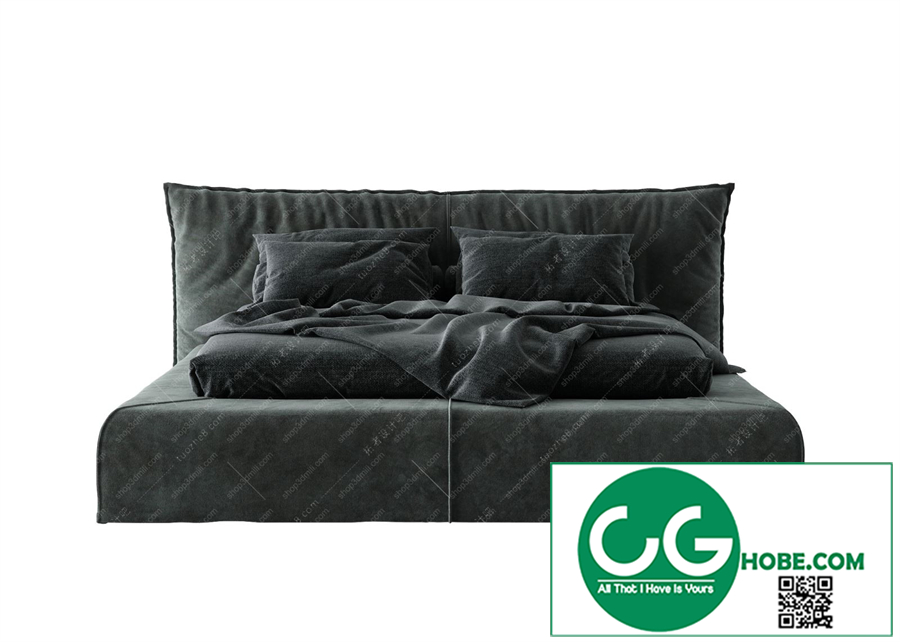Modern Double Bed 57 3dsmax File