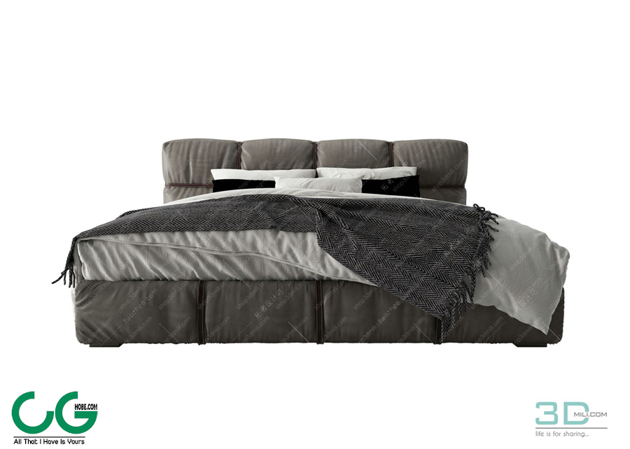 Modern Double Bed 59 3dsmax File