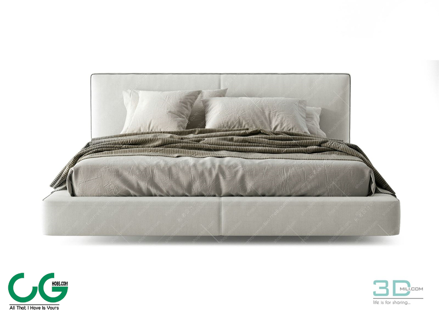 Modern Double Bed 61 3dsmax File