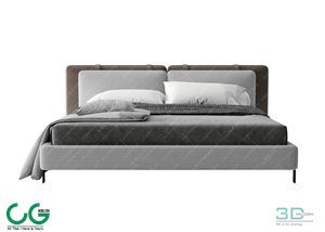 Modern Double Bed 64 3dsmax File