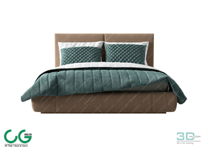 Modern Double Bed 66 3dsmax File