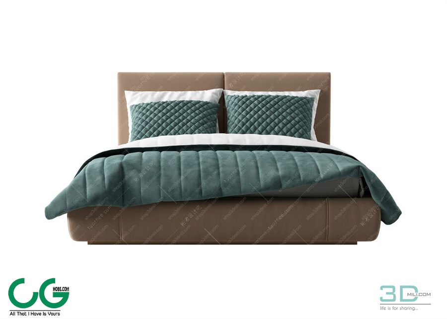 Modern Double Bed 66 3dsmax File
