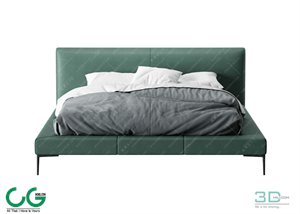 Modern Double Bed 72 3dsmax File
