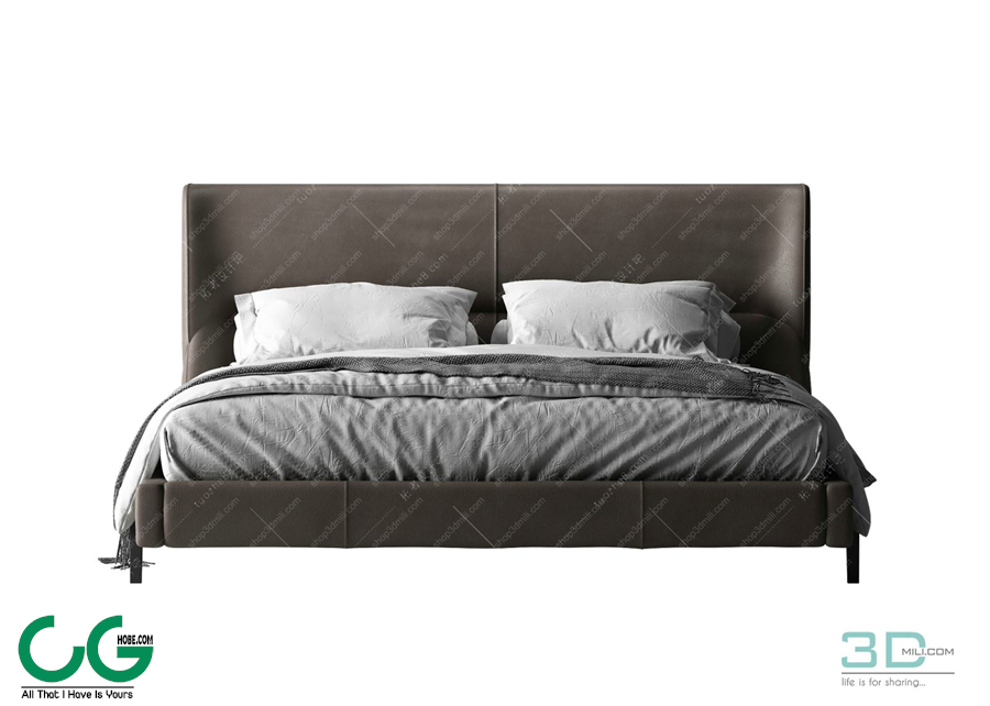 Modern Double Bed 73 3dsmax File