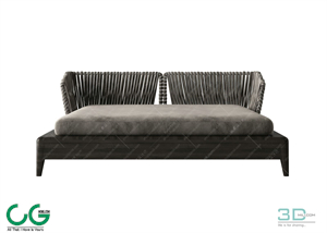 Modern Double Bed 75 3dsmax File