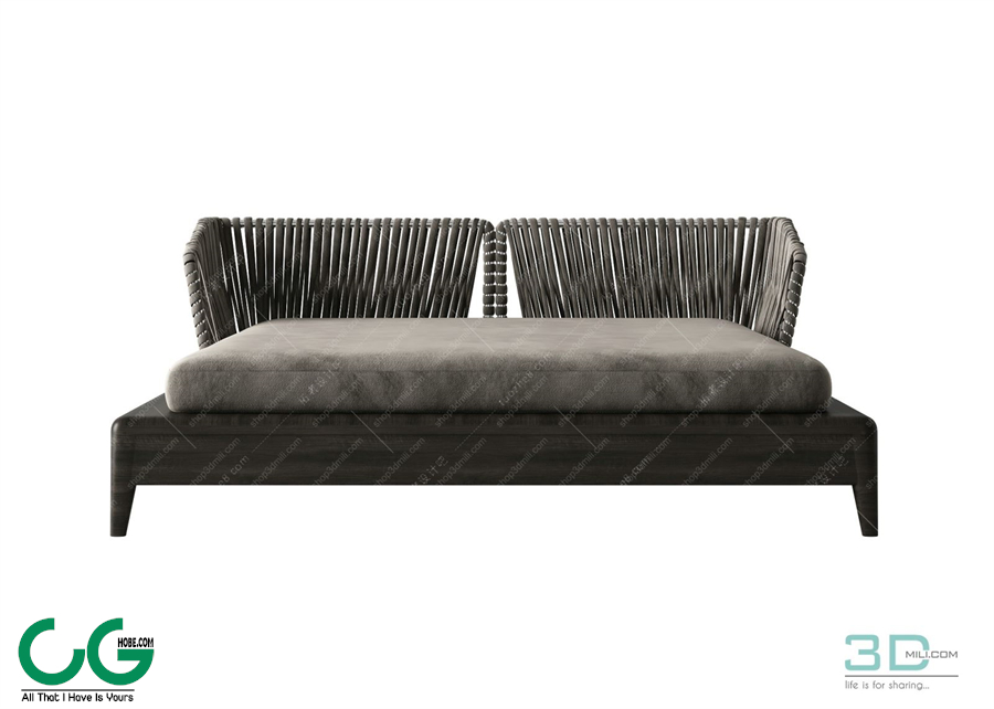 Modern Double Bed 75 3dsmax File