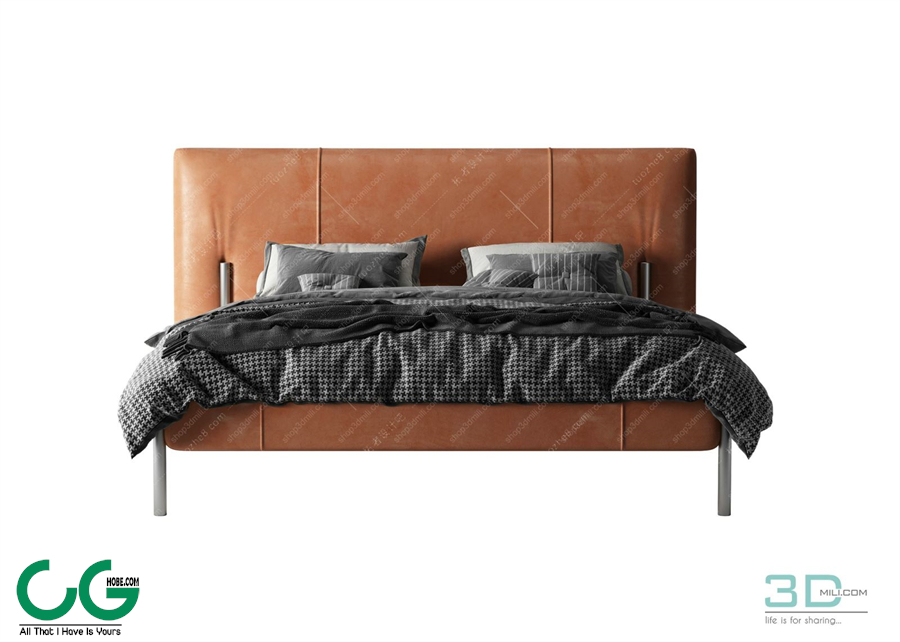 Modern Double Bed 79 3dsmax File
