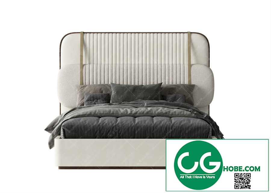 Modern Double Bed 80 3dsmax File