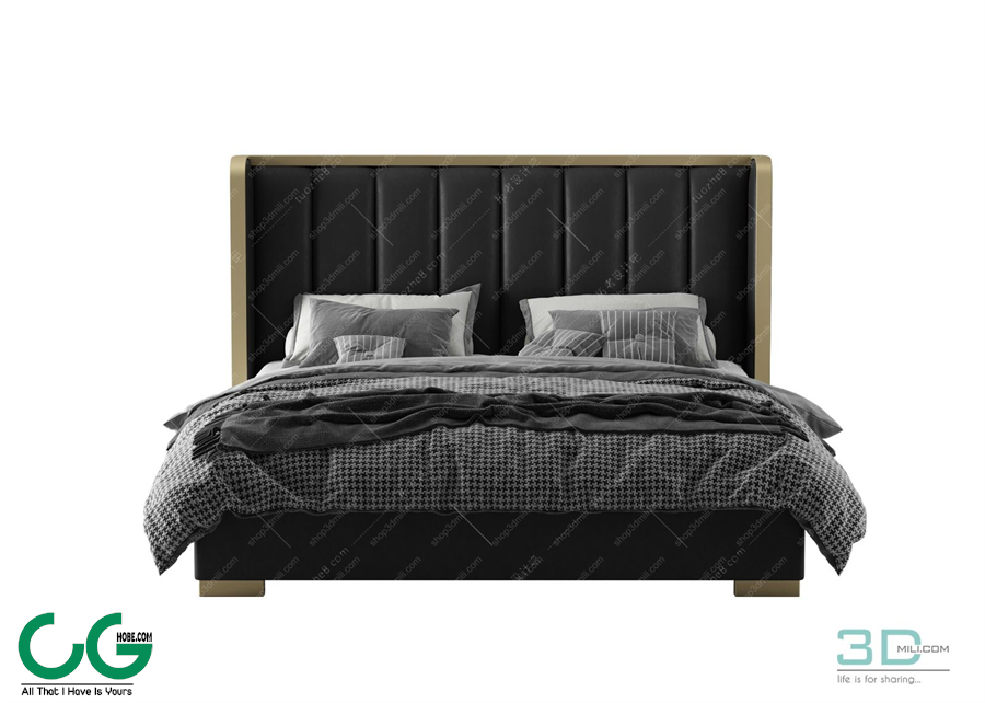 Modern Double Bed 89 3dsmax File