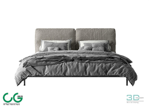 Modern Double Bed 90 3dsmax File