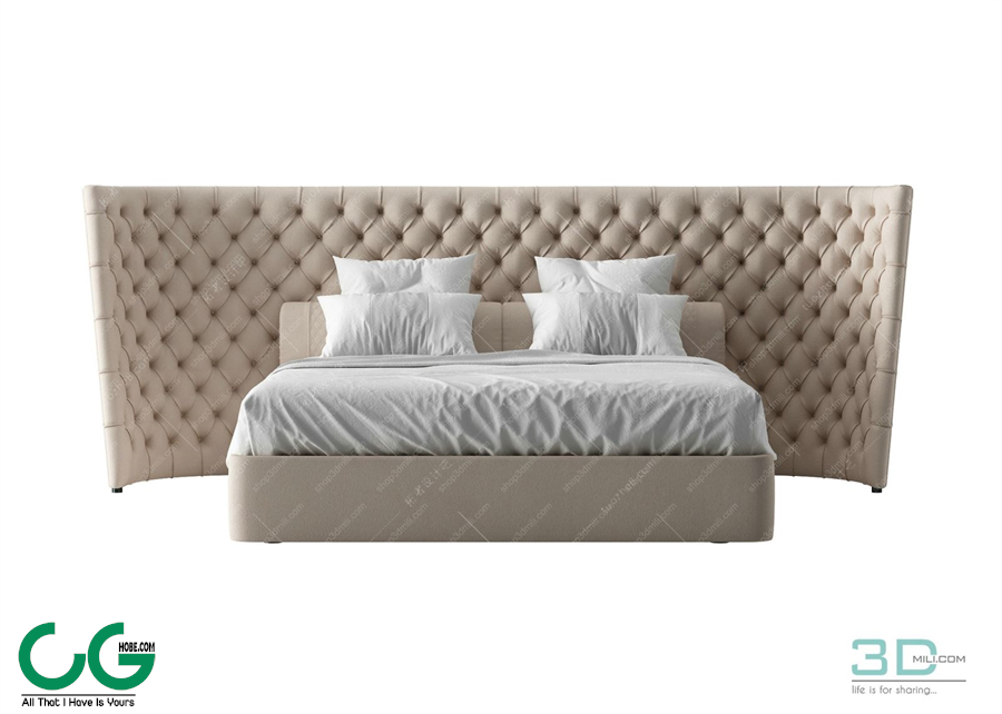 Modern Double Bed 92 3dsmax File