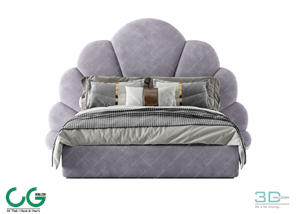 Modern Double Bed 93 3dsmax File