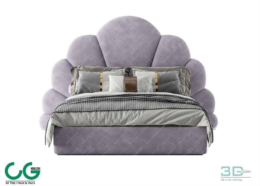 Modern Double Bed 93 3dsmax File