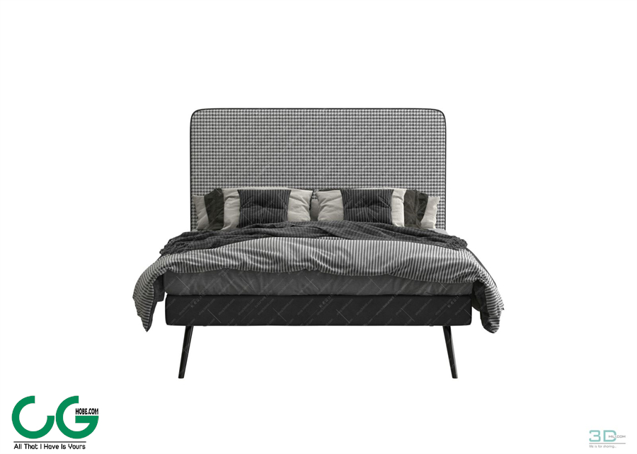 Modern Double Bed 99 3dsmax File