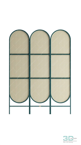 Modern folding screen partition 04 3D model