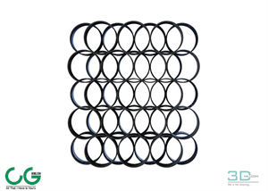 Modern folding screen partition 11 3D model