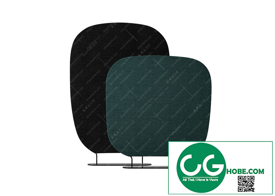 Modern folding screen partition 12 3D model
