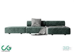 Multi-seat sofa 01 3D Model