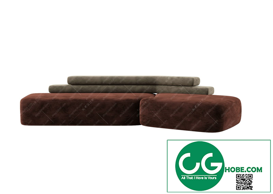 Multi-seat sofa 08 3D Model