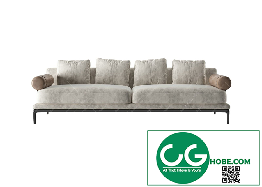 Multi-seat sofa 09 3D Model