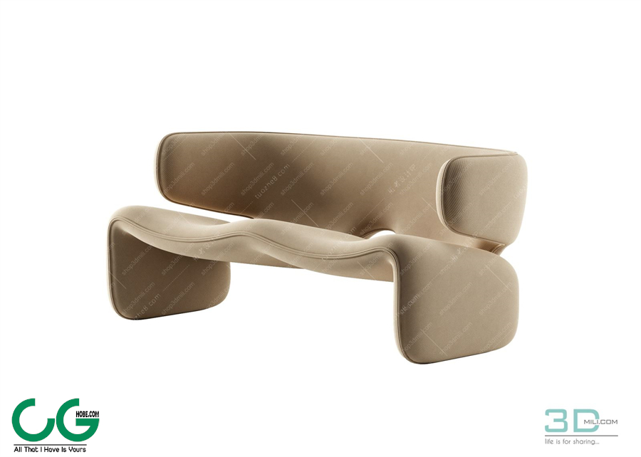 Multi-seat sofa 100 3D Model