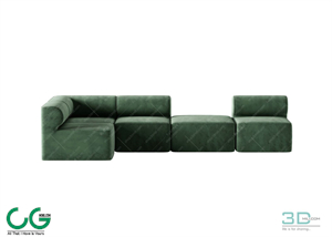 Multi-seat sofa 105 3D Model