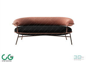 Multi-seat sofa 107 3D Model