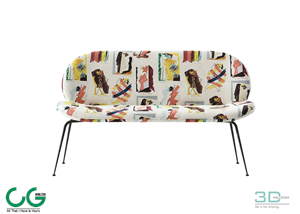Multi-seat sofa 110 3D Model